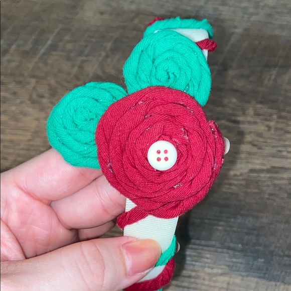 (CLOSET CLOSING FINAL SALE) Handmade Upcycled Tshirt Christmas Headband - Picture 2 of 4